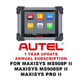 Autel MaxiSys MS908P II , MaxiSys MS908SP II and MaxiSys Pro II 1 year Subscription Update
