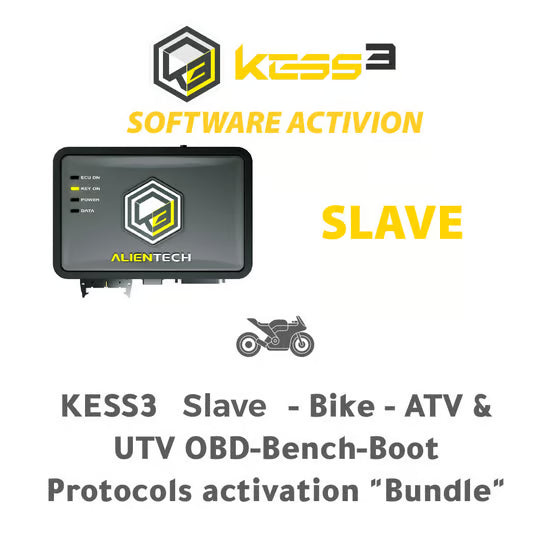 Alientech - KESS3SA011 - KESS3 Slave - Bike - ATV & UTV OBD-Bench-Boot Protocols activation "Bundle"