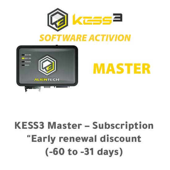Alientech -KESS3MAF04- KESS3 Master – Subscription "Early renewal discount (-60 to -31 days)